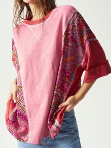 Bohemela 大码圆领短袖T恤，夏季时尚