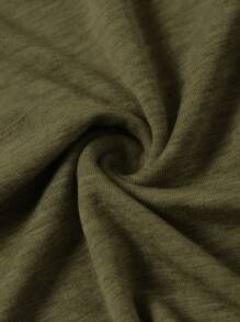 SHEIN EZwear Women's 2 Packs Casual Sleeveless Spaghetti Strap Knitted Midi Dress With Side Slit - Army Green - View 5