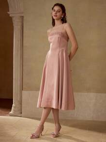MOTF PREMIUM Vestito slip con ricamo floreale