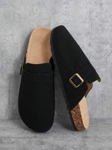 SHUZIA Zuecos de corcho con suela negro para hombres, calzado cómodo tipo papa con plantilla de corcho, ideal como regalo de Año Nuevo, Día de San Valentín o para el verano