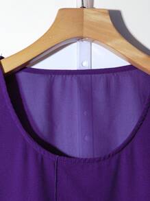 SHEIN LUNE Women's Cap Sleeve Top 2 Pieces Set, Summer - Purple - View 4