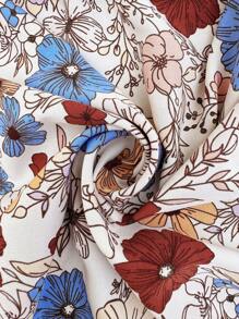 EMERY ROSE Plus Size Spring Casual Holiday Printed Lightweight Jacket For Women - Multicolor - View 3