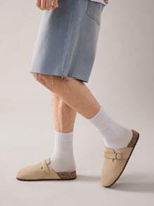 SHUZIA Men's Comfortable Round Toe Taupe Slippers Spring Shoes Spring Break Easter Mother's Day Present