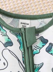 2025 Spring New Baby Jumpsuit Cute & Lively Fish Print All-In-One Outfit, Fashionable Comfortable Zipper Design - Multicolor - View 4