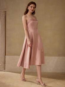 MOTF PREMIUM Vestito slip con ricamo floreale