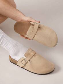 SHUZIA Men's Comfortable Round Toe Taupe Slippers Spring Shoes Spring Break Easter Mother's Day Present