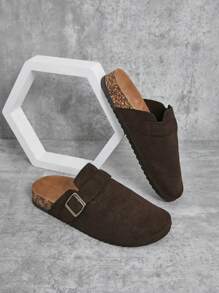 SHUZIA Men's Comfortable Round Toe Coffee Slippers Spring Shoes Spring Break Easter Mother's Day Present - Coffee Brown - View 2