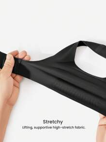 LUVLETTE Áo ngực Dream Curve 2ndSkin thoải mái, không dây, màu đen, hỗ trợ làm mịn, mềm mại, không lộ, sizefreedom - màu đen - Xem 4