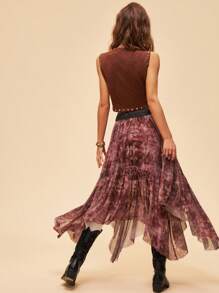 Bohemela Plus Size Mesh Skirt, Fashionable For Summer,Vintage - Multicolor - View 7