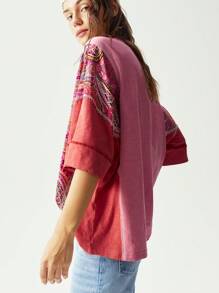 Bohemela 大码圆领短袖T恤，夏季时尚