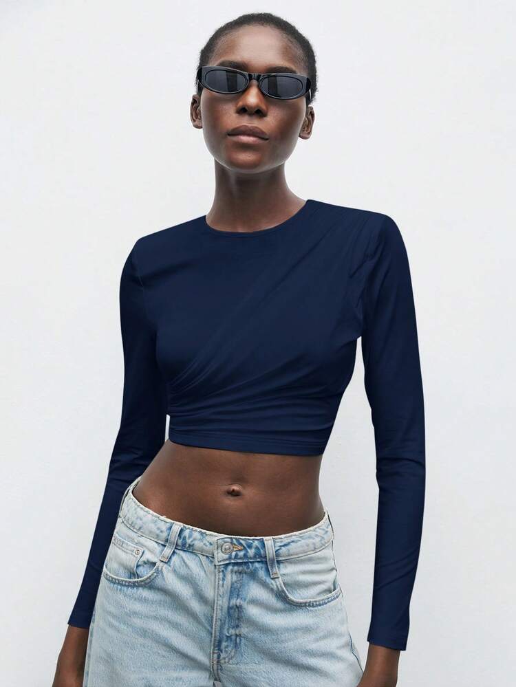SHEIN Maija Maglietta bianca donna a maniche corte attillata, primavera/estate