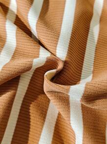 3pcs/Pack Baby Boy & Baby Girl Striped Shorts, Black, White, Brown, Comfortable Casual Suitable For Summer, All Occasions - Multicolor - View 3