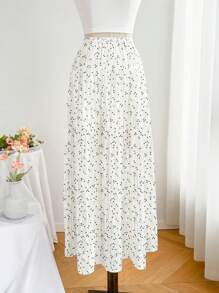 SHEIN Unity Summer Floral Patchwork A-Line Skirt - Multicolor - View 2