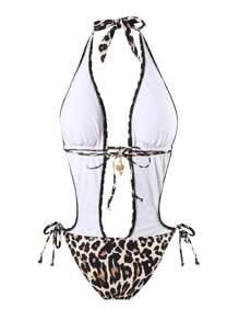 Swim SXY Monokini sexy imprimé léopard, ajouré - Multicolore - Voir 3