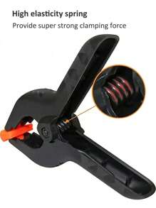 12 件塑料弹簧夹，小型重型夹子，适用于工艺品、背景架、木工、摄影工作室；多功能弹簧夹 - 强力抓握塑料夹，适用于木工、摄影背景和工艺品、男士工具 - 彩色 - 查看 2