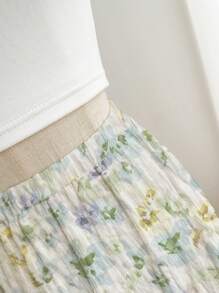 SHEIN Unity Summer Floral Patchwork A-Line Skirt - Multicolor - View 5