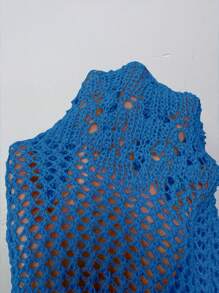 Breezaya 女士纯色镂空前系带长袖休闲开衫