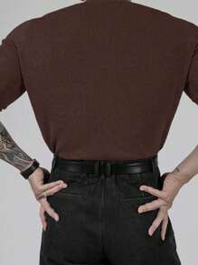 Manfinity Hypemode 男士简约时尚休闲都市粗针织长袖毛衣，日常穿着，适合朋友