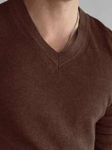 Manfinity Hypemode 男士简约时尚休闲都市粗针织长袖毛衣，日常穿着，适合朋友