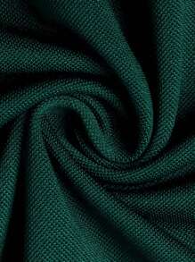 Manfinity Dauomo Men's Summer Casual Eiffel Tower Logo Print Short Sleeve Polo Shirt - Dark Green - View 4