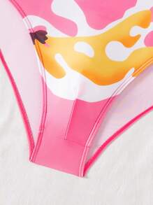 Manfinity Swimmode Men's Summer Banana Print Beach/Swim Trunks - Pink - View 5