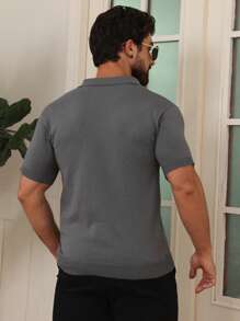 DAZY 1 pieza Jersey de punto liso de verano para hombres para ir a trabajar