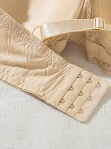 Snug Zone 3 pièces/Set Soutien-gorge sans fil confortable avec empiècement en dentelle, grande taille, réglable et avec effet push-up