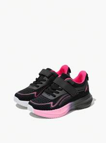 JNSQ 1 paar veelzijdige, casual, comfortabele, zachte, ademende veterschoenen voor alle wedstrijden, tweekleurige roze en zwarte sneakers voor meisjes, sportschoenen voor de start van het schooljaar