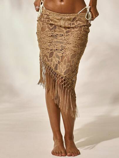 Musera Resort 女士罩衫 系腰围裙 中长款 波西米亚风 夏季度假