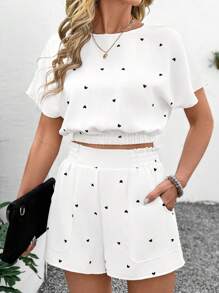 SHEIN LUNE Women Two Pieces Outfits For Daily Wear - White - View 2