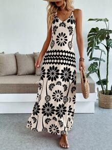 Breezaya Women's Casual Vacation Bohemian Style Dress - Black - View 6