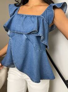 K-Vae Women's Denim Cami Top, Casual & Fitted, Blue, Summer / Summer Outfits For Women/ Summer Clothes / Cute Summer Tops/ Summer Bottoms/Summer For Women, Summer Outfits For Women/Summer/Summer Clothes/Cute Summer Tops, Easter/Easter /Easter Outfit Women, Festival/Festival Outfits, Rave Outfits/Concert Outfit Women/Country Concert Outfit/Rave/Rave Outfits Festival/Nashville Outfits/Ibiza Outfits, Elegant, Boho/Bohemia/Boho Women's Clothing;Cowgirl/Cowboy, Brunch Outfits For Women, Mother Day/Mom/Mother/ Mommy/Mother's Day/Mama/Mum/Mother's Day Gift