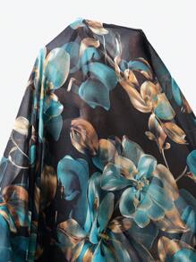Modelyn Camicetta ampia con scollo a V, design con bottoni e stampa floreale, taglie comode