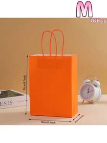 10 个 6.3*8.7*3.1 英寸牛皮纸袋 - 时尚包装解决方案、礼品包装、可重复使用购物、派对装饰、工艺项目袋 - 适用于小型企业、烘焙食品纪念品和婚礼装饰、母亲节毕业典礼、复活节、派对礼品、派对、情人节