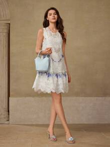 MOTF PREMIUM WOMEN'S PVC RUCHED TOP HANDLE BAG - Blue - View 7