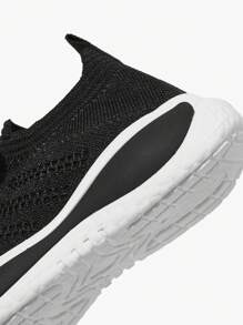 JNSQ 1 Pair Boys' Versatile All-Match Casual Soft Sole Breathable Laced Athletic Shoes, Suitable For All Seasons, Back To School Season - Black - View 4