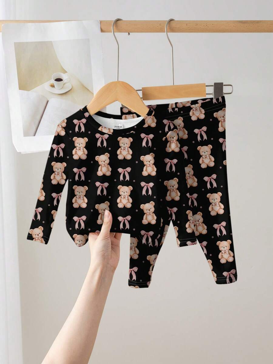 SHEIN Leap Crew Baby Girl Casual Minimalist Comfortable Long Sleeve Snug Fit Jumpsuit, Suitable For Summer - Multicolor - View 1