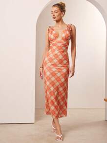 L'Amorae 优雅夏季网眼格子裙，复活节女装，夏季女装，沙滩女装裙 - 彩色 - 查看 5