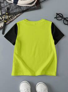 Miraculous Ladybug X SHEIN Young Boy Cartoon Contrast Color Print Full Print Casual T-Shirt
