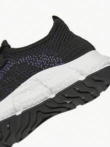 JNSQ 1pair Fashionable All-Match Casual All-Match Lace-Up Soft-Sole Breathable Children Sports Shoes, Suitable For 4 Seasons - Black - View 6