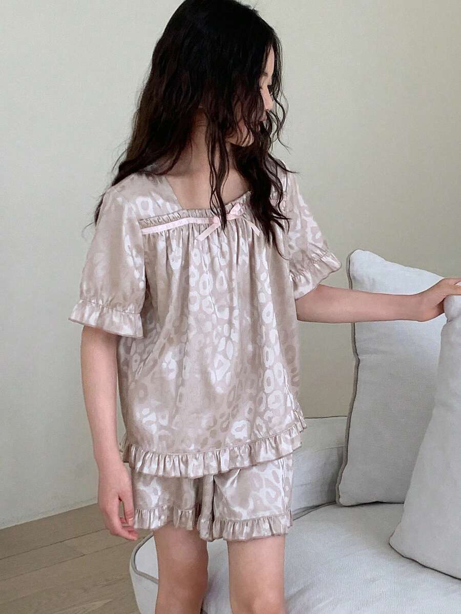 DAZY Girls Oversized Casual Summer Loungewear Sets - Dusty Purple - View 1