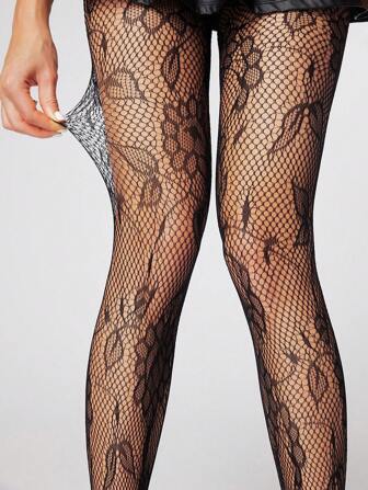 Grunge Punk Collant da donna/Calze a rete/Leggings/Pantaloni skinny