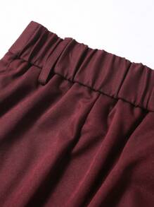 Manfinity Bizformal Men's Premium Slim-Fit Formal 2 Pieces Suit Set Men Fashion Suits Wedding Suit For Men Prom Suit Male Wedding Suits For Men - Burgundy - View 13