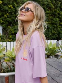 Aralina Camiseta de verano unisex suave y mantecosa, de longitud regular y con gráfico lindo, ideal para vacaciones y días festivos