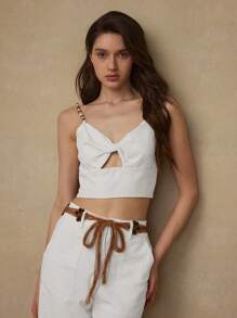 MOTF PREMIUM BROWN BOHEMIAN STYLE TIE WAIST BELT - Brown - View 7