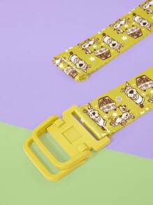 SCOOBY-DOO X SHEIN 1 件女士时尚可爱卡通狗图案腰带 - 彩色 - 查看 3