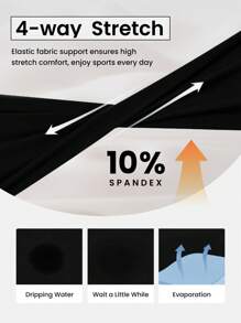 Easithlete 3pcs/Set Women Yoga Sports Casual Cropped Sleeve Top, Cropped Tank Top And Mini Skirt - Black - View 3