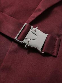 Manfinity Bizformal Men's Premium Slim-Fit Formal 2 Pieces Suit Set Men Fashion Suits Wedding Suit For Men Prom Suit Male Wedding Suits For Men - Burgundy - View 10