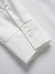 EMERY ROSE Women's Casual Long Sleeve Cardigan Shirt, Solid Color, Fashionable For Summer Fall Cloth For Women