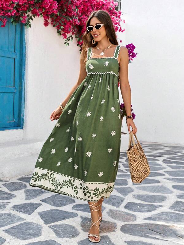 Vivid Eden Vestido largo de lino para mujer, diseño de moda minimalista apto para el verano